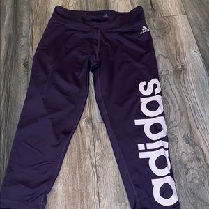 Dark purple cropped workout leggings